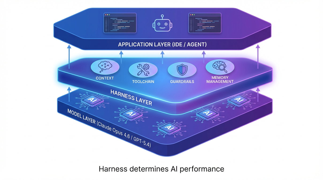 ハーネスエンジニアリング 3層構造アーキテクチャ図