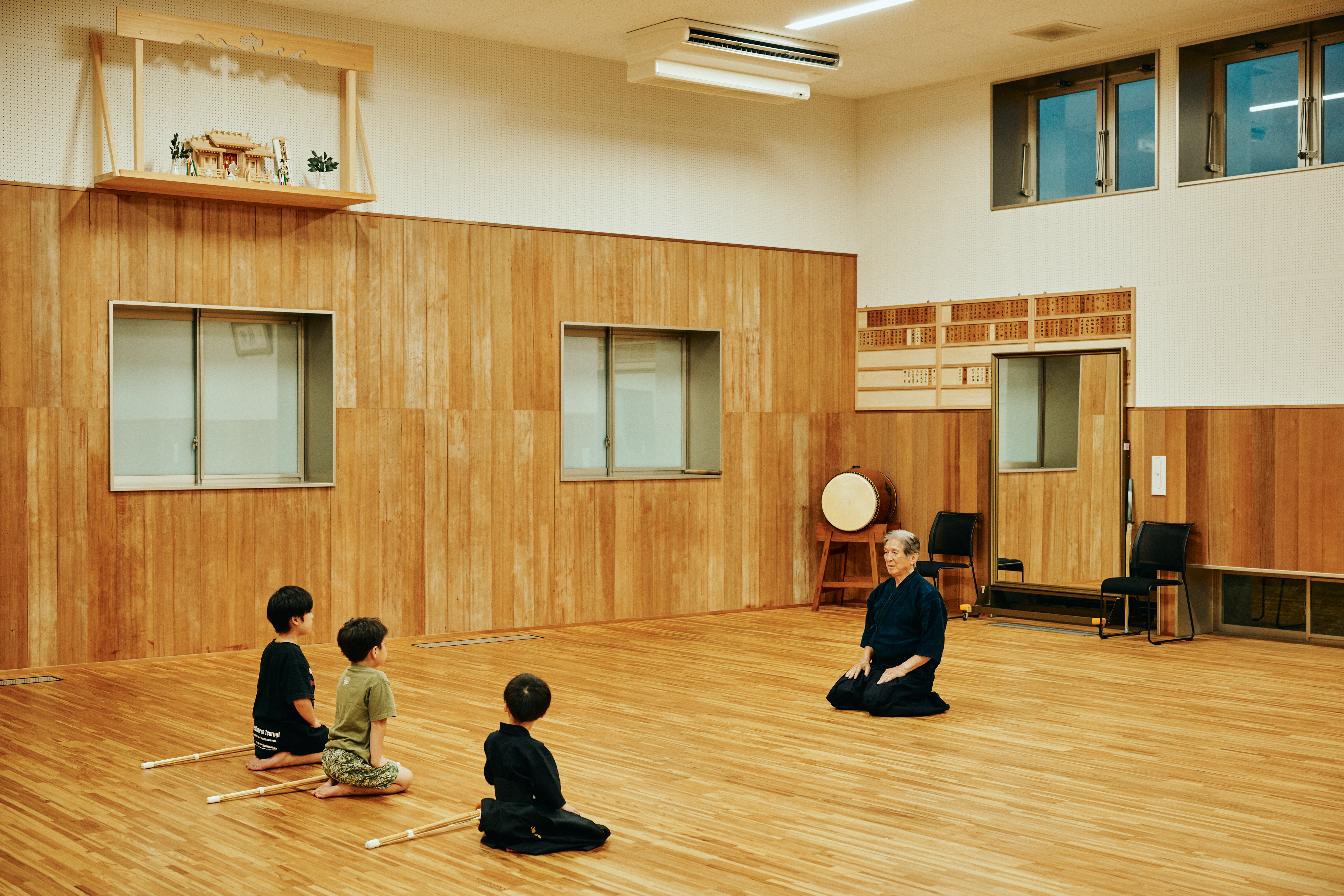 体験参加者の稽古の様子